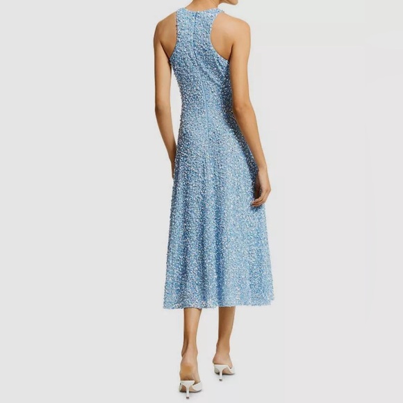 MICHAEL KORS COLLECTION BLUE EMBELLISHED DRESS SIZED DOWN 6 NOT 12 NWOTS! - Picture 17 of 17
